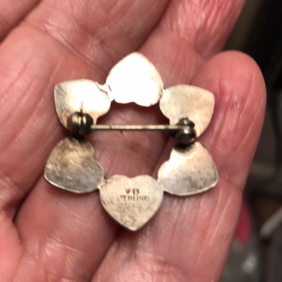 Sweet Norwegian Sterling & Enamel Pin c. 60’s VB - Picture 3 of 3